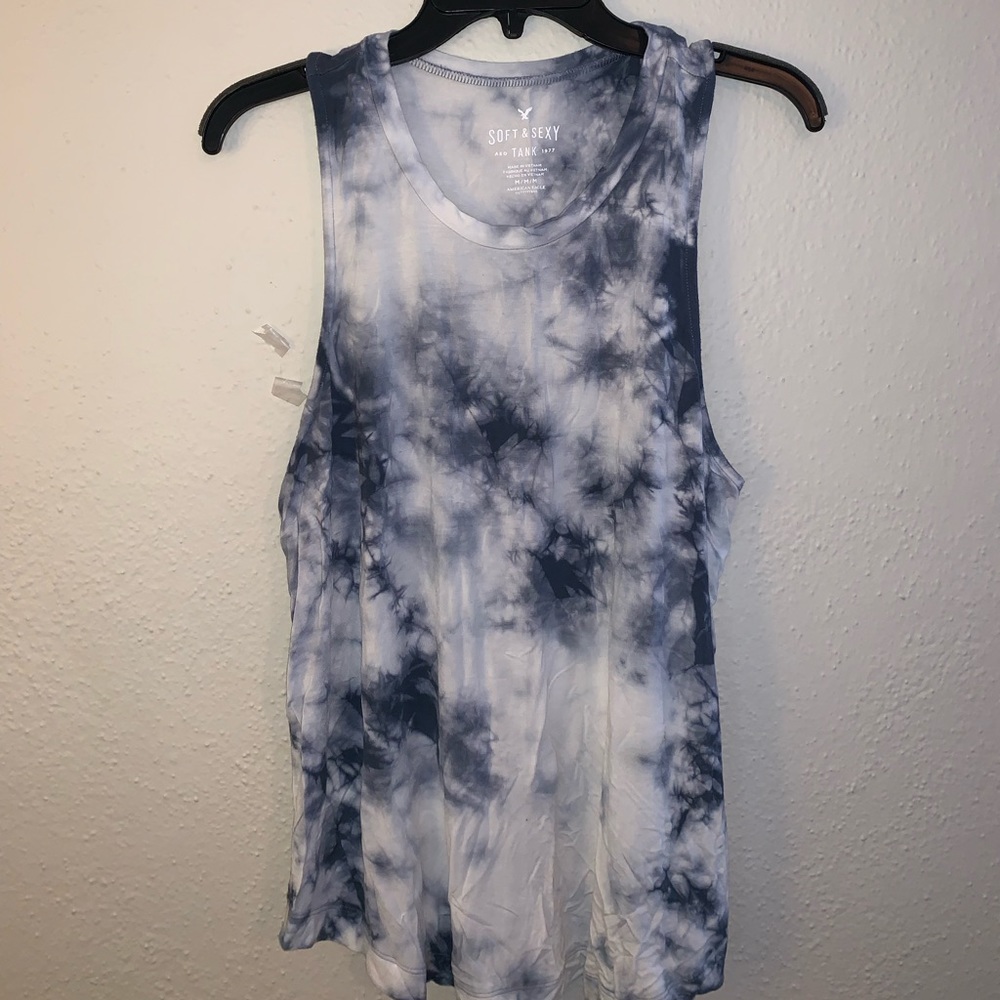American eagle tie dye tank